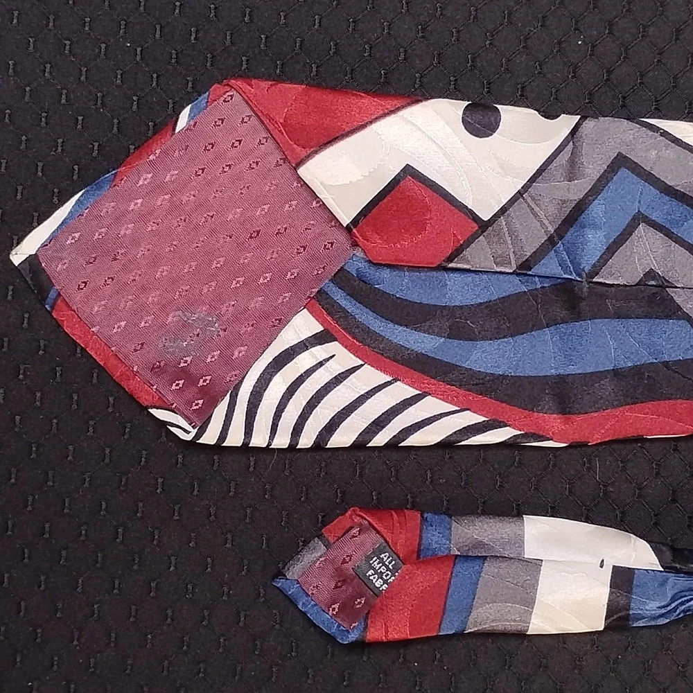Albert Nipon Geometric Design Neckties Lot Of 3 Funky Fresh‎ Cool - N